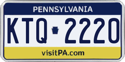 PA license plate KTQ2220