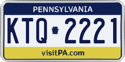 PA license plate KTQ2221