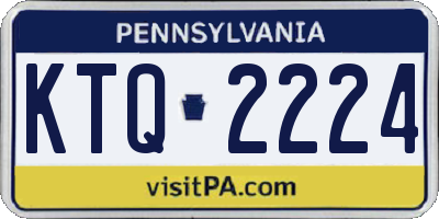 PA license plate KTQ2224