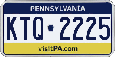 PA license plate KTQ2225