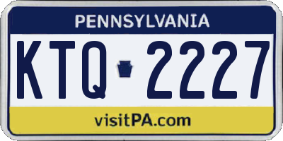 PA license plate KTQ2227