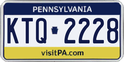 PA license plate KTQ2228