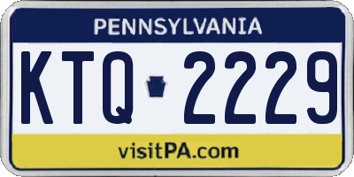 PA license plate KTQ2229