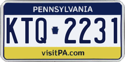 PA license plate KTQ2231