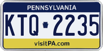 PA license plate KTQ2235