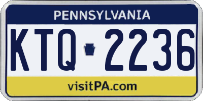 PA license plate KTQ2236