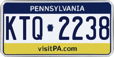 PA license plate KTQ2238