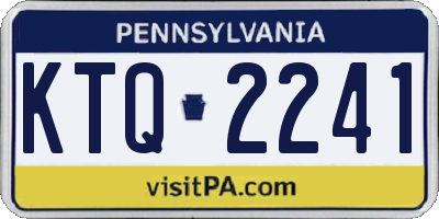 PA license plate KTQ2241