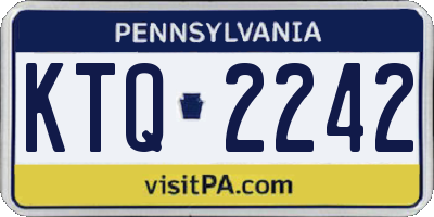 PA license plate KTQ2242