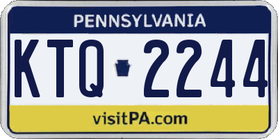 PA license plate KTQ2244
