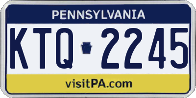 PA license plate KTQ2245