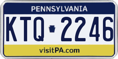 PA license plate KTQ2246