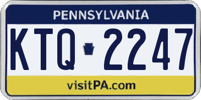 PA license plate KTQ2247