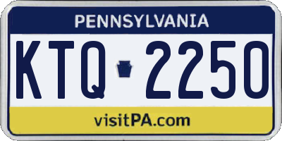 PA license plate KTQ2250