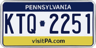 PA license plate KTQ2251