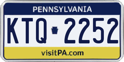 PA license plate KTQ2252