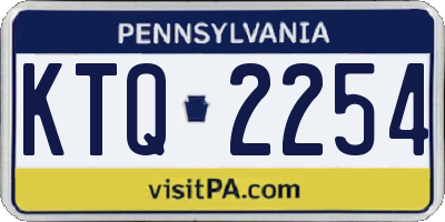 PA license plate KTQ2254