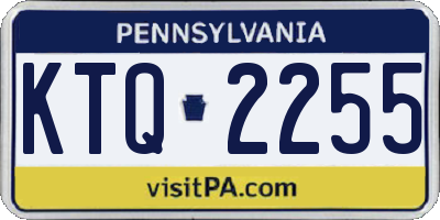 PA license plate KTQ2255