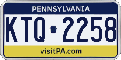 PA license plate KTQ2258