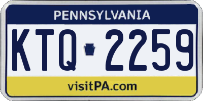 PA license plate KTQ2259