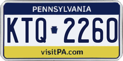 PA license plate KTQ2260