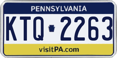 PA license plate KTQ2263
