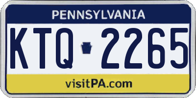 PA license plate KTQ2265