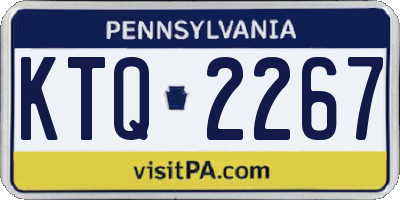 PA license plate KTQ2267