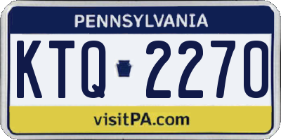 PA license plate KTQ2270