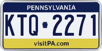 PA license plate KTQ2271