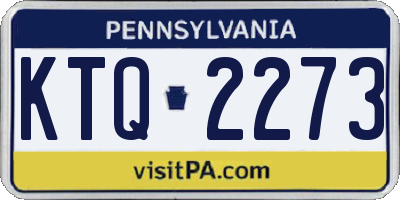PA license plate KTQ2273
