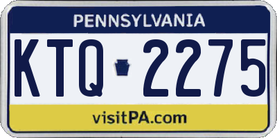PA license plate KTQ2275