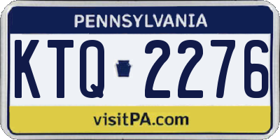 PA license plate KTQ2276
