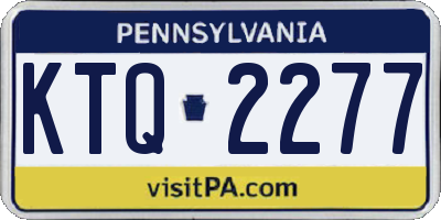 PA license plate KTQ2277