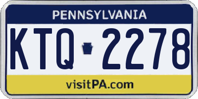 PA license plate KTQ2278