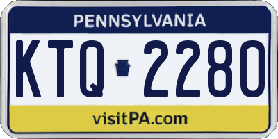 PA license plate KTQ2280