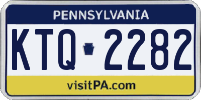 PA license plate KTQ2282