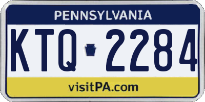 PA license plate KTQ2284