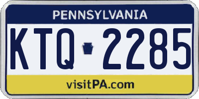 PA license plate KTQ2285