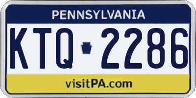 PA license plate KTQ2286