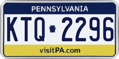 PA license plate KTQ2296