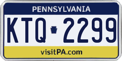 PA license plate KTQ2299