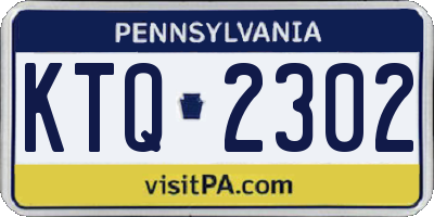 PA license plate KTQ2302