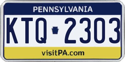 PA license plate KTQ2303