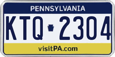PA license plate KTQ2304