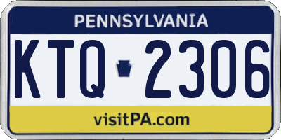 PA license plate KTQ2306