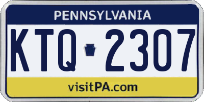 PA license plate KTQ2307