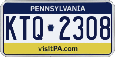PA license plate KTQ2308