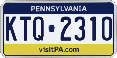 PA license plate KTQ2310