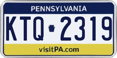 PA license plate KTQ2319